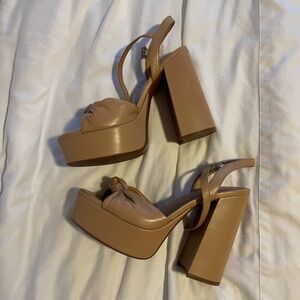 Gianni Bini Nude Platform Heels